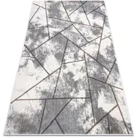 Rugsx Modern NOBLE matta 1518 67 Vintage, geometrisk - structural två nivåer av hudna kräm / grå 80x150 cm