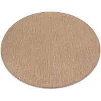 Rugsx Matta SISAL SION cirkel A5165A Melange Platt vävd naturlig cirkel 120 cm