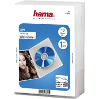 Hama - Tunt genomskinligt lagringsfodral för CD/DVD - kapacitet: 1 CD - transparent (paket om 10)