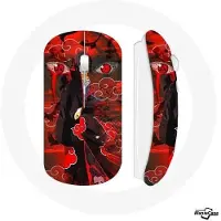 CAPACHEAP Souris sans fil - Naruto - Itachi - Rouge - Compatible Mac et PC - WiFi