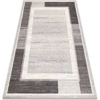 Rugsx Matta Ull ANGEL 6232 / 52022 Geometrisk, ram beige / grå 80x150 cm