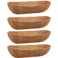 TAUOH 24-tums kokosfiberliner för trågkrukor, naturliga insatser för väggplanter