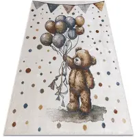 Rugsx Matta BONO 9614 Björn, ballonger grädde / ljusgrå 280x370 cm