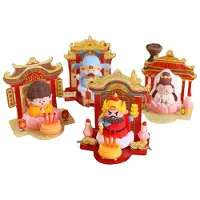 Jojomino Kinesiska Gudomsfigurer Skrivbordsorganisatör Bilinredning Kontorsdekor Stressavlastande Ornament Bil/Buddha-Helgedomdekor