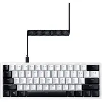 Razer PBT KeyCap + Coiled Cable Upgrade Set: Hllbar dubleshot PBT - Universal Compatibility - KeyCap Removal Tool & Stabilizers - Tactically Coi