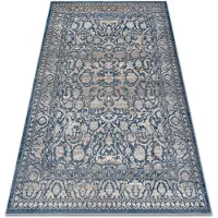 Rugsx Matta Ull NAIN Ornament, ram, vintage 7557/51644 beige / blå 200x300 cm