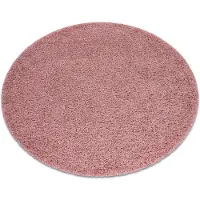 Rugsx Matta SOFFI cirkel shaggy 5cm rosa cirkel 80 cm