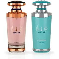 Lattafa Mayar & Mayar Natural Intense EDP Sprays 100ML (3,4 OZ) Lngvariga blommiga fruktiga sta parfymer. (SUPREME BUNDLE)