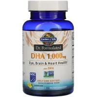 Elämän puutarha,Garden of Life , Dr. Formulerad DHA plus DPA, Citrus, 1 000 mg, 30 Myggburkar