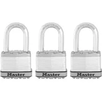 Master Lock M5xtrilf Magnum Tungt utomhusskydd med nyckel 3-paketknappsilver