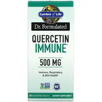 Garden of life , Dr. Formulerad, Quercetin Immune, 500 mg, 30 Vegetariska Tabletter