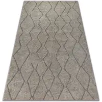 Rugsx Matta SOFT 8050 ZIGZAG BOHO grädde / ljus brun 120x170 cm