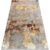 Rugsx MIRO 51463.802 tvättmatta abstraktion metrisk halkskydd - grå / guld 200x290 cm