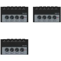 Torribaly 3X LQ-01 4-Kanals Mixer 4 Ingång 1 Utgång 5V Portabel Miniljudmixer 4-Kanals Mixer Mixerkonsol EU-Kontakt