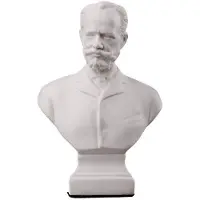 Danila-Souvenirs Marmor byst staty skulptur ryske kompositören Pyotr Tchaikovsky 12 cm