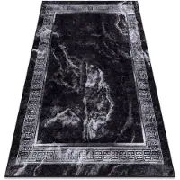 Rugsx MIRO 51278.810 tvättmatta Marble, greek metrisk halkskydd - svart / vit 140x190 cm