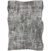 Rugsx ORGANIC 2755 sisalmatt Abstraktion ecru / grå – naturlig, modern oregelbunden form 160x220 cm