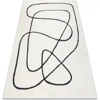 Rugsx Modern matta MODE 8377 abstraktion kräm / svart 120x170 cm