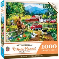 Masterpieces 1000-bitars pussel fr vuxna familjer eller ungdomar - White Dove Farm - 19,25"x26,75"