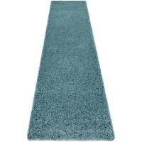Rugsx Matta, Löpare SOFFI shaggy 5cm blå - för kök, korridor och hall 80x250 cm