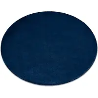 Rugsx Modern tvättmatta POSH circle shaggy, plysch, mycket tjock halkskydd mörkblå cirkel 80 cm