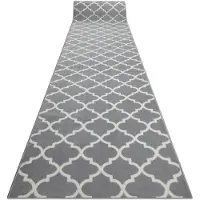Rugsx Löpare BCF MORAD Trelis Marockansk spaljé grå / kräm 80 cm 80x680 cm