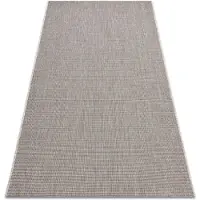 Rugsx MATTA SIZAL FLOORLUX 20580 vanlig, platt - silver / svart 60x110 cm