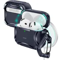 ESR fr AirPods 4 Fodral (HaloLock) Kompatibel med AirPods 4:e generationens Fodral (2024) Kompatibel med MagSafe Kraftfullt fallskydd Magnetiskt