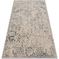 Rugsx Matta Ull NAIN Ram ornament vintage 68981/50955 beige / marin 80x150 cm