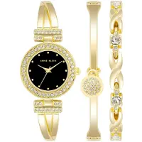 Anne Klein Kvinnors Premium Crystal Accent Armband Watch and Armband Set