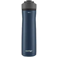 CONTIGO Cortland Chill 2.0 Blåbär Rostfritt Stål Vattenflaska, Isolerad, Spillfri Lock, 24oz