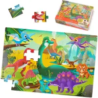 B. toys - Gigantisk pussel - Dinosaurier - 48-delars golvpussel - Stort 2 x 3 fot pussel för barn - Utbildande & utvecklande