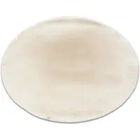 Rugsx Matta BUNNY cirkel elfenben IMITATION AV KANINSPEL cirkel 160 cm