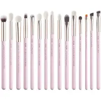 Jessup Ögonskugga Borstar 15st, Naturborstar för Ögonskugga, Concealer, Eyeliner, Blushing Bride T294