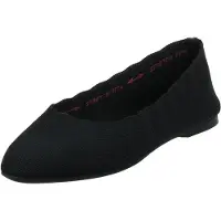 SKECHERS dam Cleo Bewitched - Knit Skimmer Ballett Skor, Svart, 7.5 US