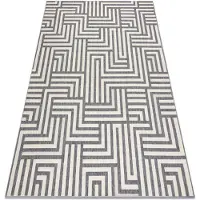 Rugsx Matta SPRING 20421332 labyrint sisal, ögla - kräm / grå 120x170 cm