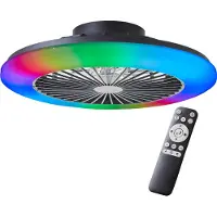Brilliant G60020/06 Salerno LED-taklampa med fläkt Lysdiod-modul LED fast installerad 40 W Svart