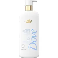 Dove Fragrance Free Body Wash Ultra Sensitive Mild all-over rengring 10 viktiga ingredienser 18,5 oz