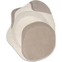Rugsx DUNE 8085 SHAPE matta kräm / beige – Abstraktion, struktur, oregelbunden form 160x220 cm