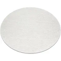 Rugsx Matta CASABLANCA PLUS cirkel kräm Enfärgad, ögla cirkel 133 cm