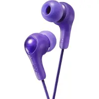 JVC Gumy In-Ear Hörlurar, Kraftfullt Ljud, Bekväm och Säker Passform, Silikonöron S/M/L - HAFX7V Lila, Liten