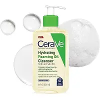 CeraVe Hydrating Foaming Oil Cleanser Moisturizing Cleanser for Face & Body Squalane Oil + Hyaluronic Acid + Ceramides Fr torr till mycket torr