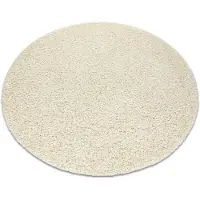 Rugsx Matta SOFFI cirkel shaggy 5cm kräm cirkel 100 cm