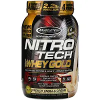 Muscletech , Nitro Tech, 100% Whey Gold, Fransk Vaniljkräm, 2 lbs (907 g)