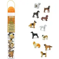 Safari Ltd. Dogs Toob - Mini -figurer: Dachshund Dalmatian Retriever Sheepdog Collie Shepherd Beagle Boxer Great Dane Doberman Bulldog - Utbildni