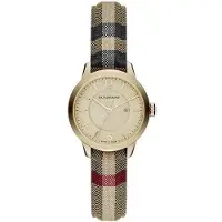 Burberry BU10104 Honey Check Damklocka med stämplad urtavla