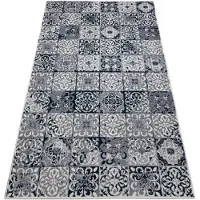 Rugsx Matta HEOS 78586 grädde / blå PATCHWORK, LISBONPLATTER 160x220 cm