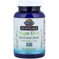 Elämän puutarha,Garden of Life , Dr. Formulerad Vegan DHA Plus DPA, 30 mjuka kapslar