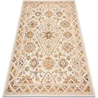 Rugsx Matta COLOR 19521460 SISAL prydnad, ram, kanel - beige 140x200 cm