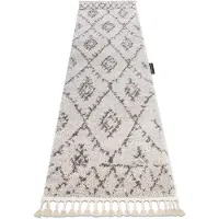 Rugsx Matta, Löpare BERBER FEZ grädde - för kök, korridor och hall 80x200 cm